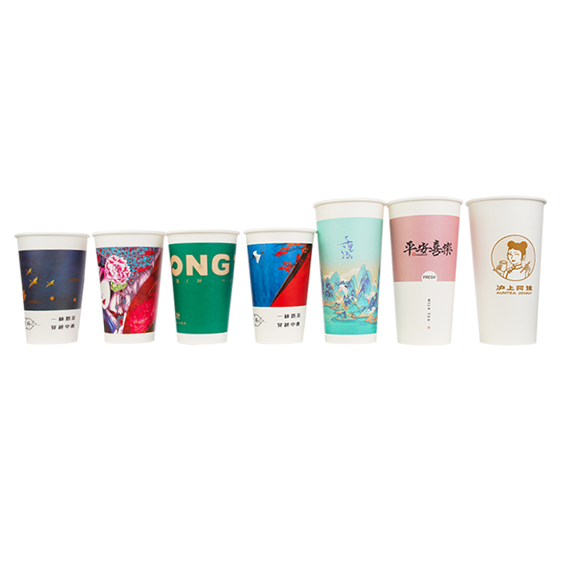 8/12oz plast fri belægning varm og kold drink papir kop